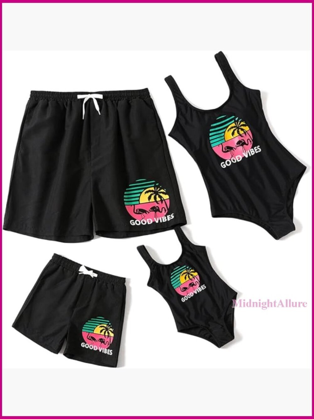 Mommy and Me One Piece Swimwear Tummy Control Modest Bathing Suit